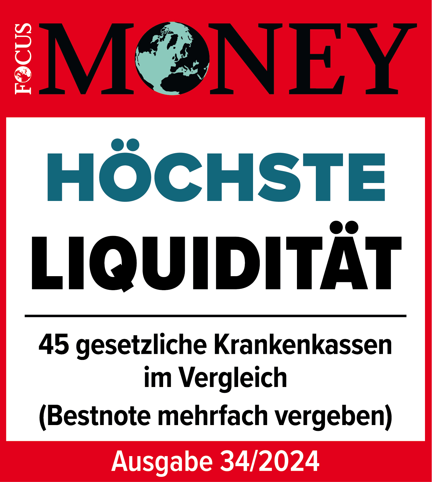 Siegel Focus Money 2024: Höchste Liquidität